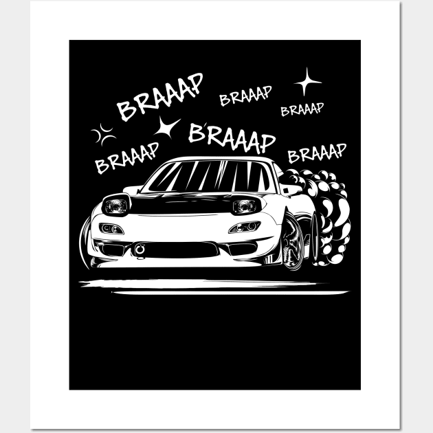 Rx7 drift - BRAAAP Wall Art by Rezall Revolution